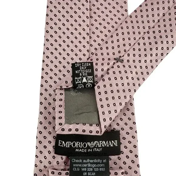 EMPORIO ARMANI Silk Tie in Pink